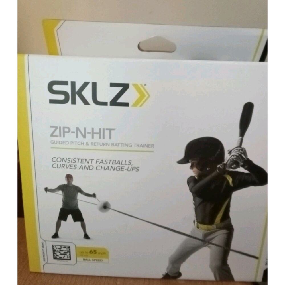 SKLZ, Zip-N- Hit Guided Pitch and Return Batting Trainer Baseball Up to 65 MPH